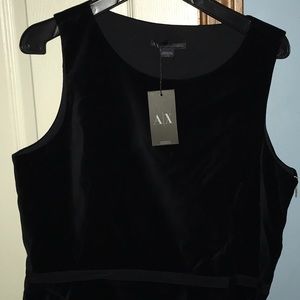 Armani Exchange Black Peplum Top